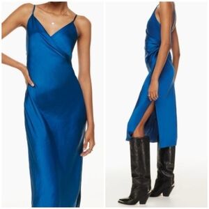 Aritzia Wilfred Scenery Dress In Ultra Marine Midi Dress Size S